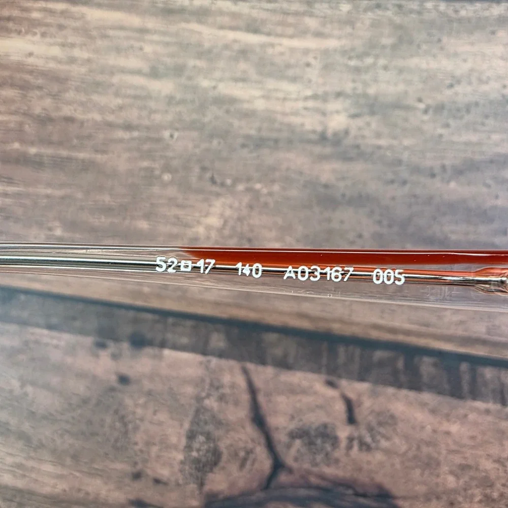 Alain‎ Mikli Paris A03167 005 Hexagonal Clear Amber Frames Italy 52-17-140